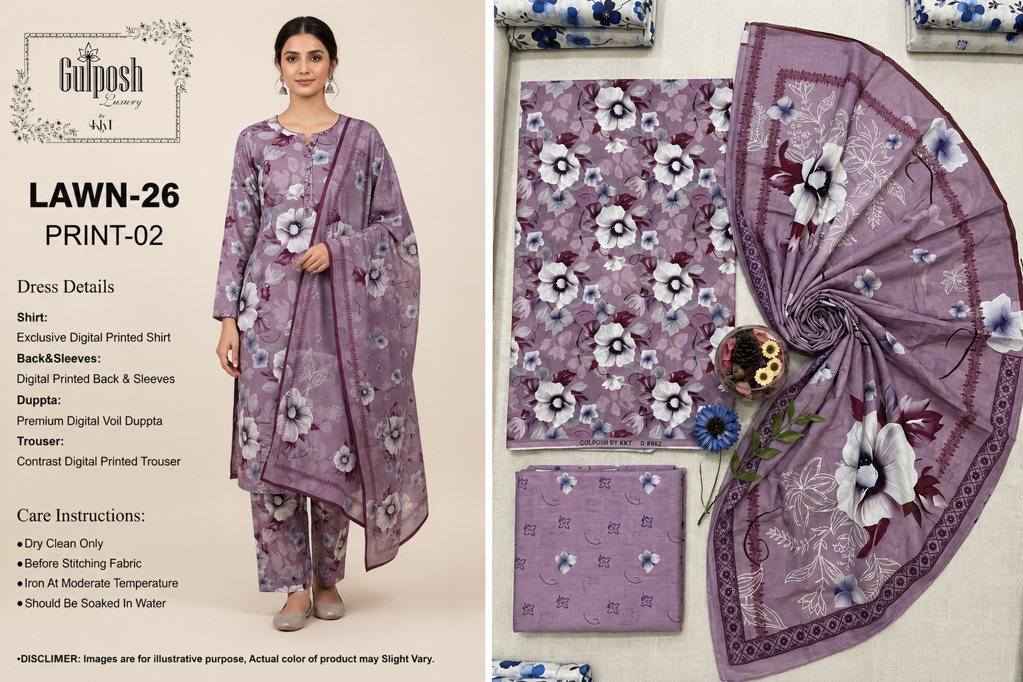 GULPOSH Premium Printed Lawn Collection