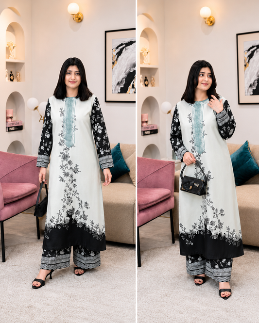 Maria B Silk Collection 2026 – 3-Piece Unstitched Suit