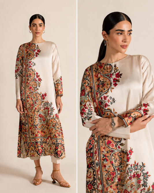 Maria B Silk Collection 2026 – 3-Piece Unstitched Suit