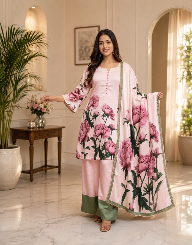 Maria B Silk Collection 2026 – 3-Piece Unstitched Suit