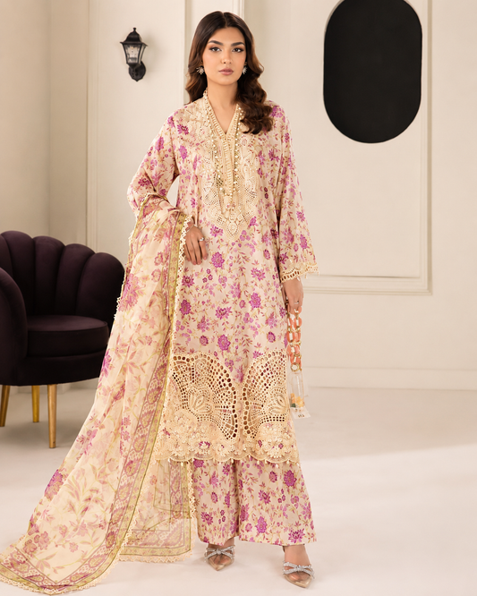 Maria B Linen Collection 2026 – Premium 3PC Unstitched Suit