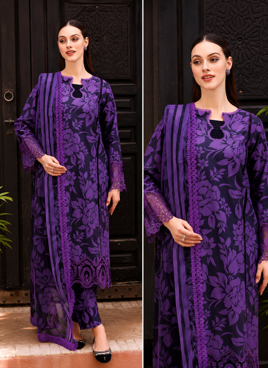 Maria B Linen Collection 2026 – Premium 3PC Unstitched Suit