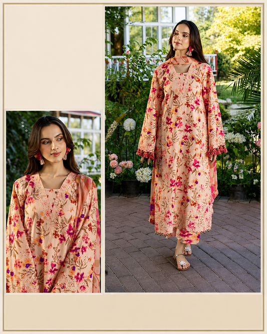 Maria B Linen Collection 2026 – Premium 3PC Unstitched Suit
