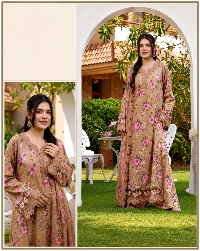 Maria B Linen Collection 2026 – Premium 3PC Unstitched Suit