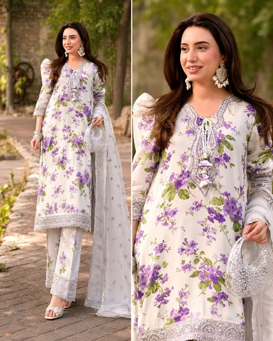 Maria B Linen Collection 2026 – Premium 3PC Unstitched Suit