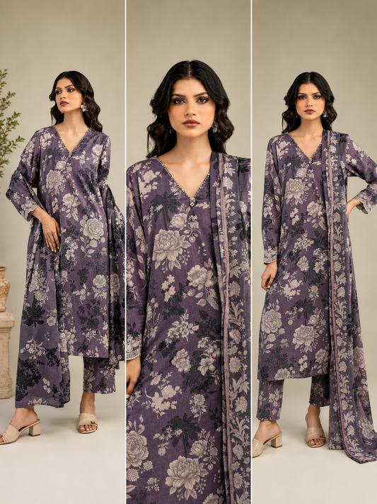 Maria B Linen Collection 2026 – Premium 3PC Unstitched Suit