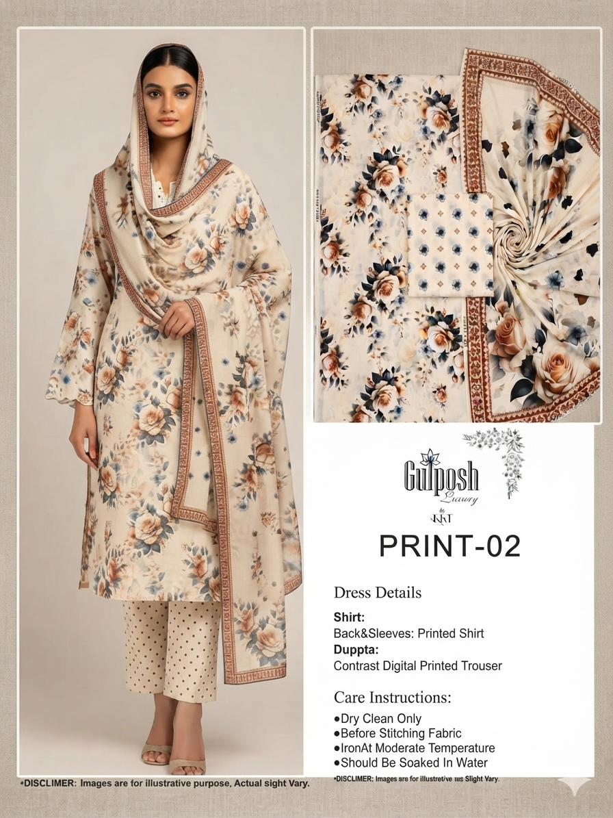 GULPOSH Premium Printed Lawn Collection