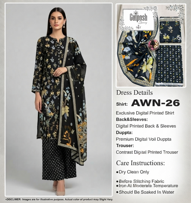 GULPOSH Premium Printed Lawn Collection