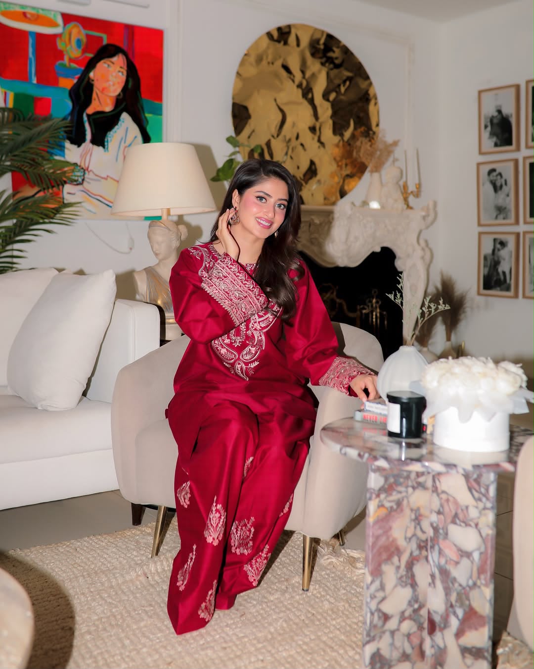 Embroidered Shamoze Silk 2-Piece Unstitched Suit