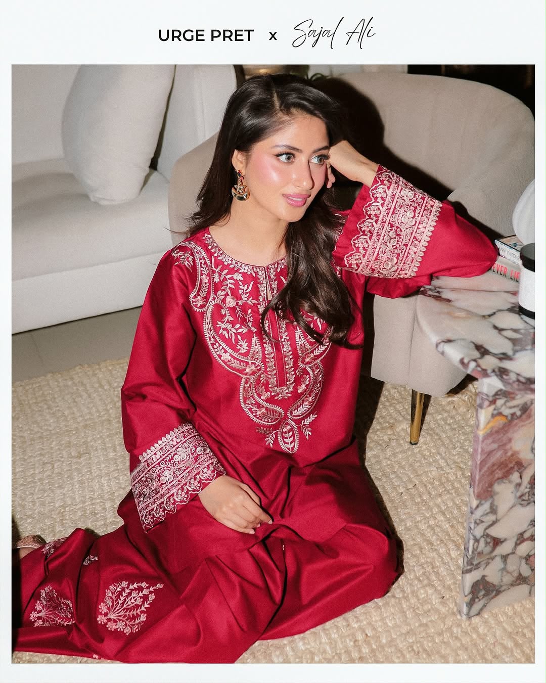 Embroidered Shamoze Silk 2-Piece Unstitched Suit