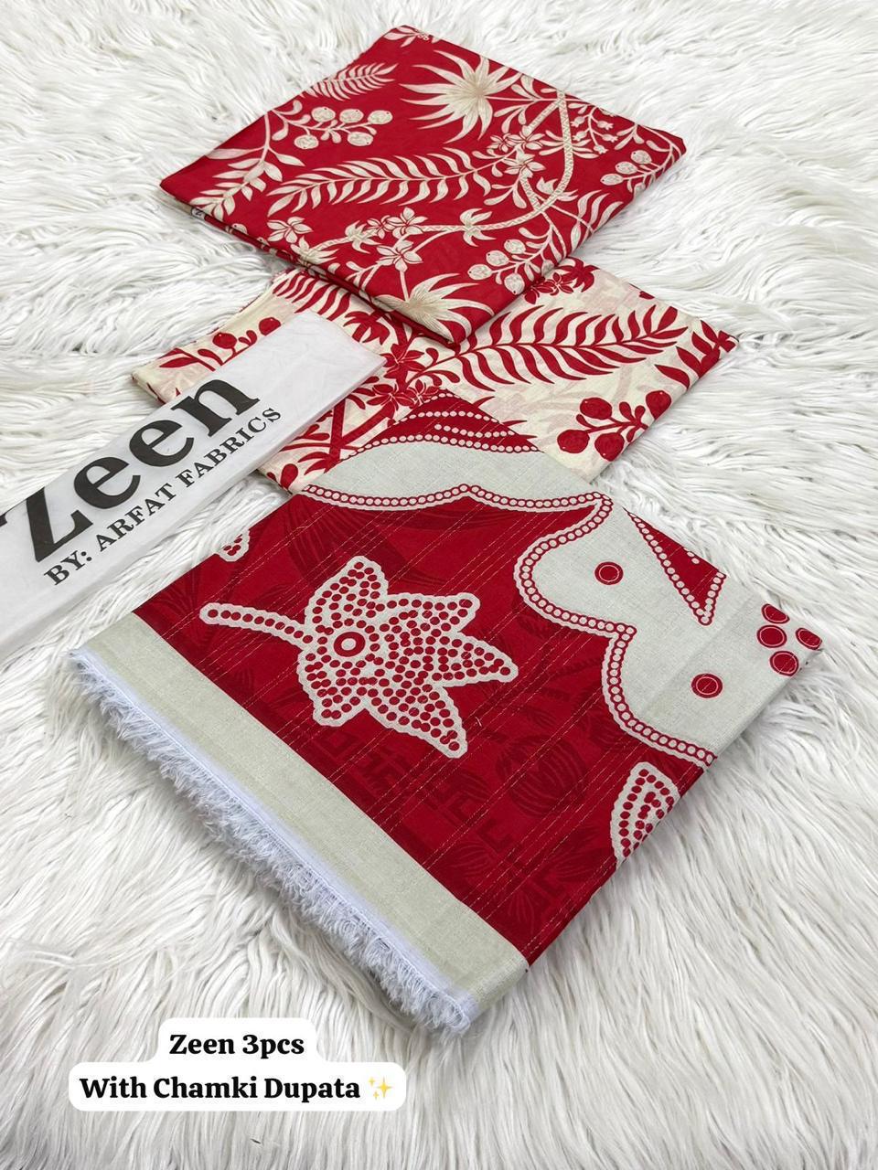 Zeen Chamki Lawn 3 Piece Unstitched Collection