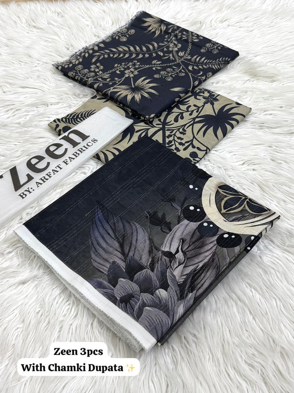 Zeen Chamki Lawn 3 Piece Unstitched Collection