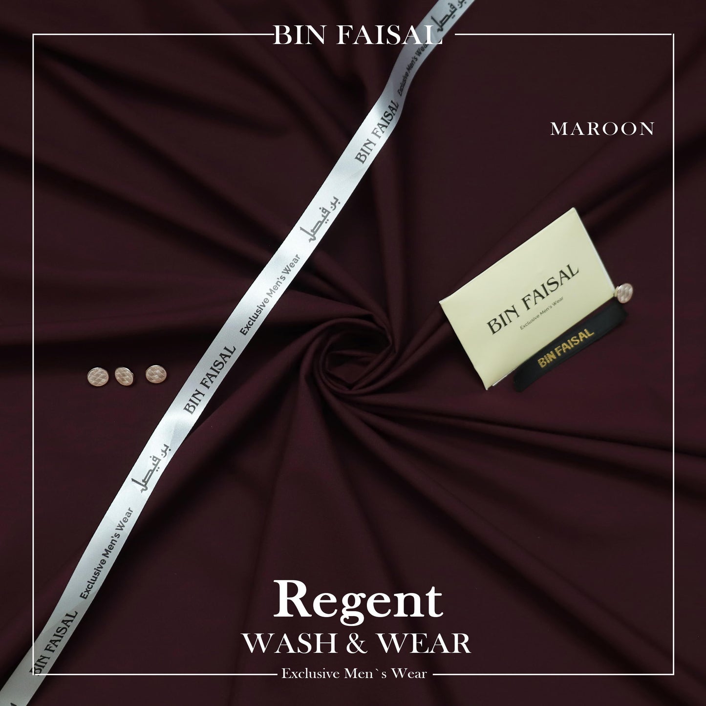 BIN FAISAL Regent Wash &amp; Wear – Premium Men's Unstitched Suit