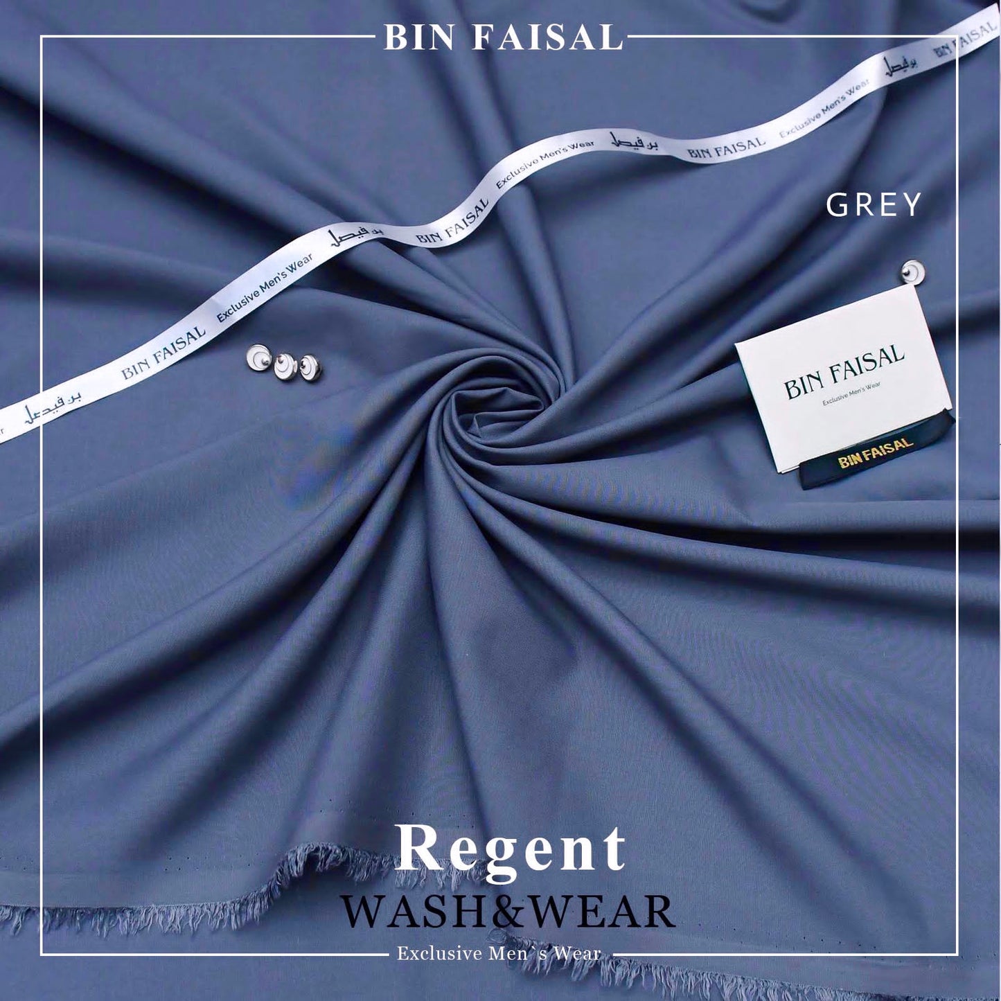 BIN FAISAL Regent Wash &amp; Wear – Premium Men's Unstitched Suit