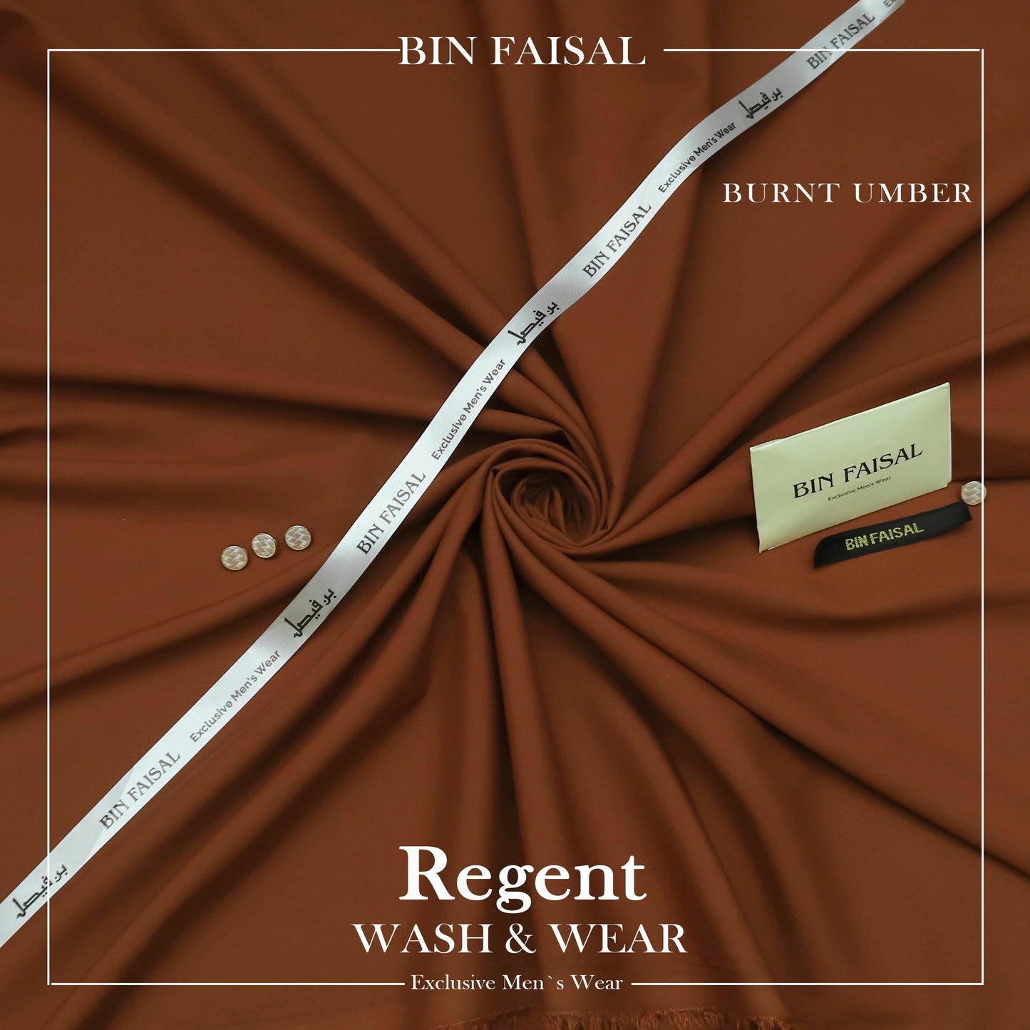 BIN FAISAL Regent Wash &amp; Wear – Premium Men's Unstitched Suit