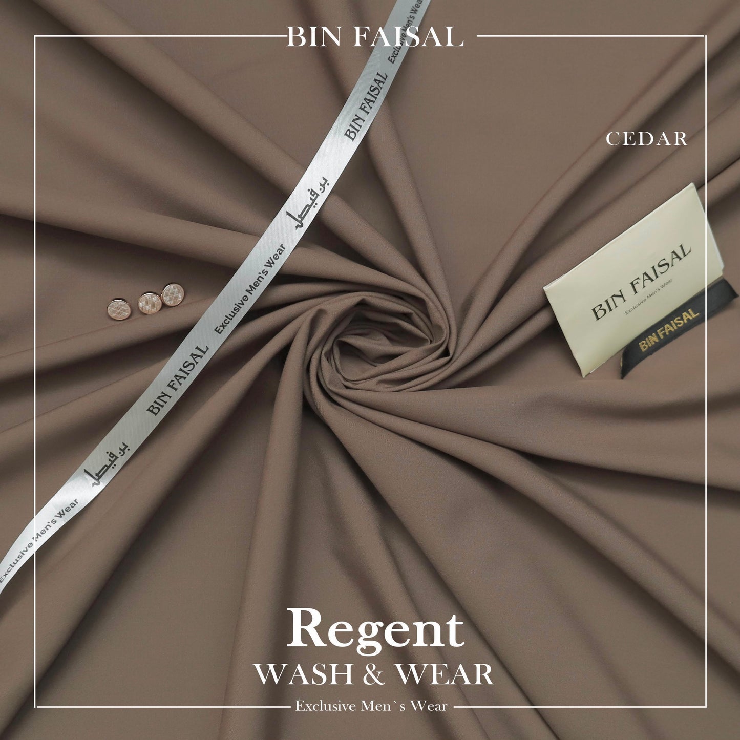 BIN FAISAL Regent Wash &amp; Wear – Premium Men's Unstitched Suit