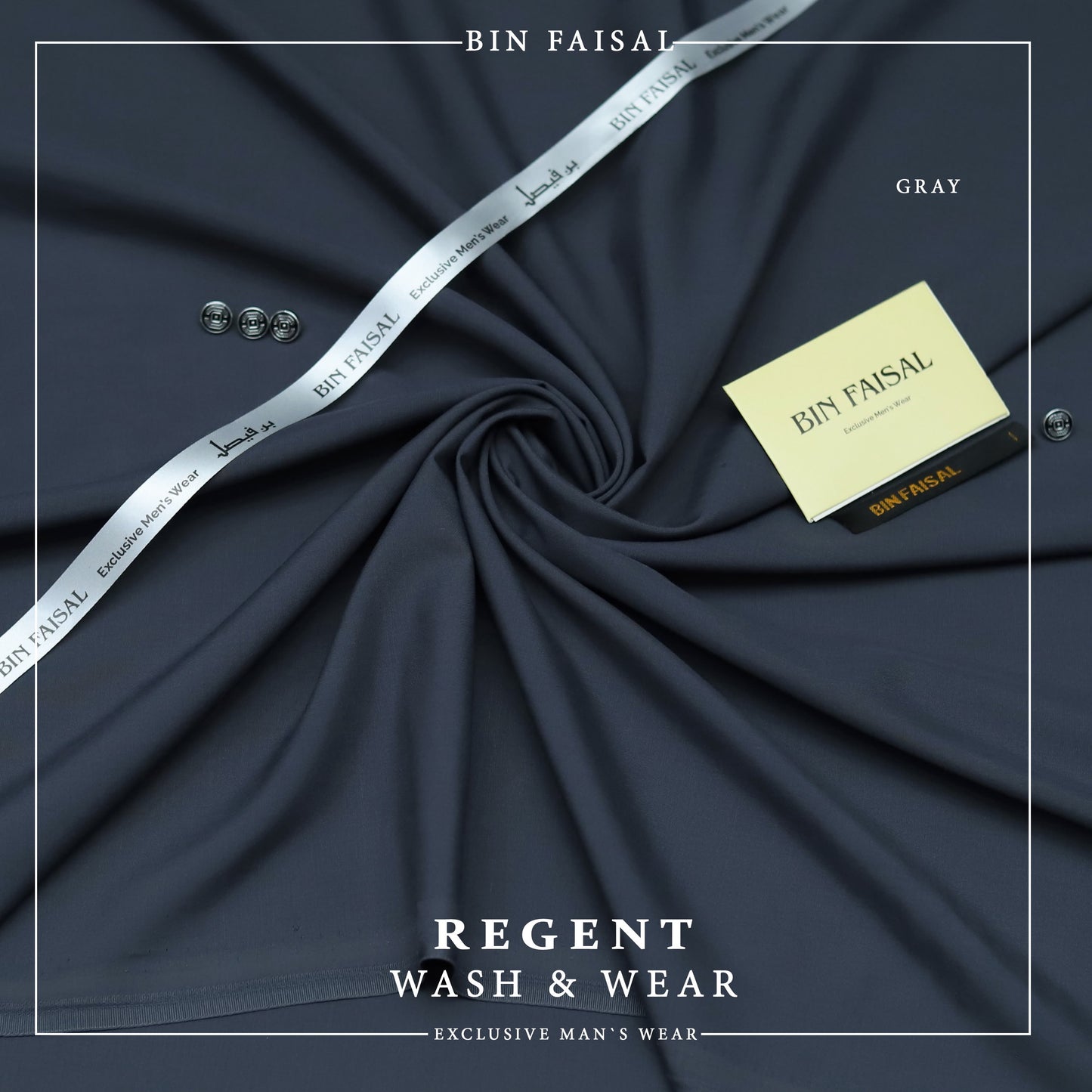 BIN FAISAL Regent Wash &amp; Wear – Premium Men's Unstitched Suit