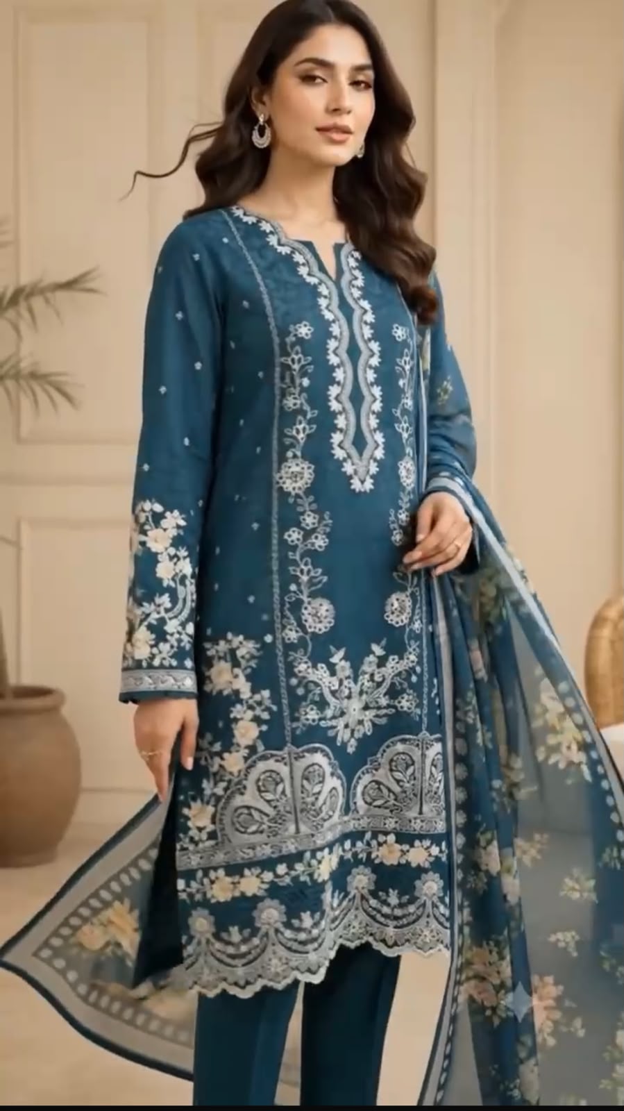 Aneela Fancy Collection 2026 – 3 Piece Unstitched Viscose Suit