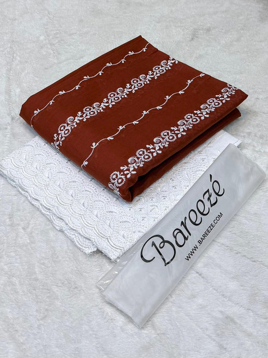 BAREEZE Embroidered Cotton Lawn 2-Piece