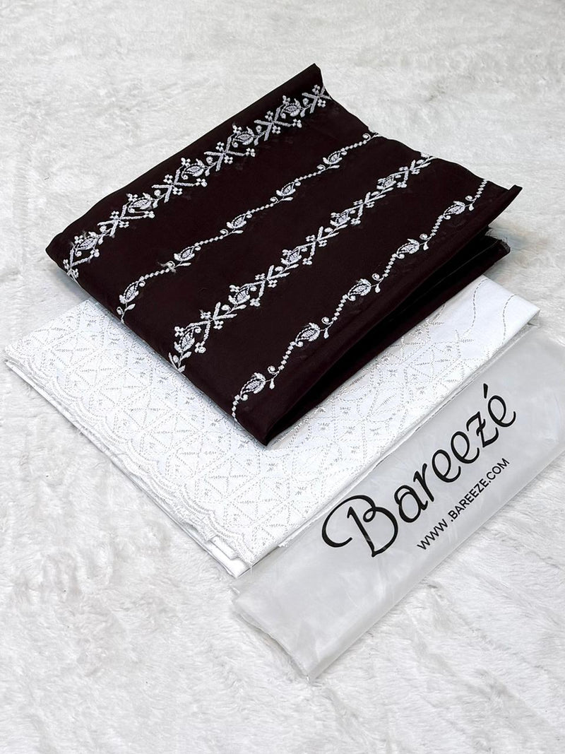 BAREEZE Embroidered Cotton Lawn 2-Piece