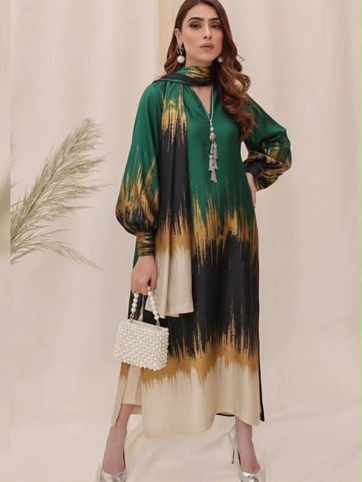 Maria B Silk Collection 2026 – 3-Piece Unstitched Suit