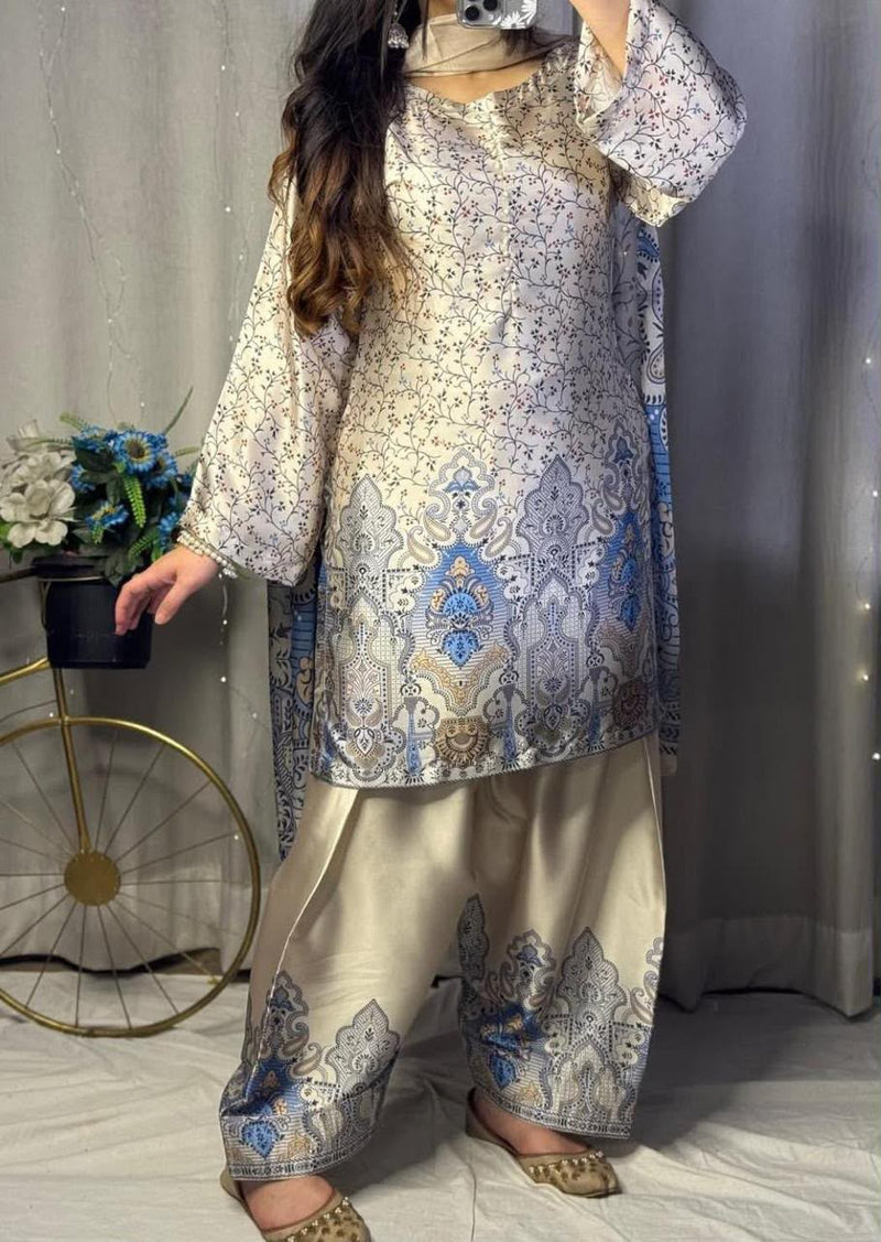 Maria B Silk Collection 2026 – 3-Piece Unstitched Suit