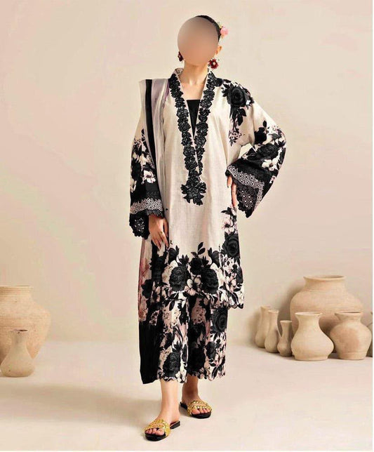 Maria B Silk Collection 2026 – 3-Piece Unstitched Suit