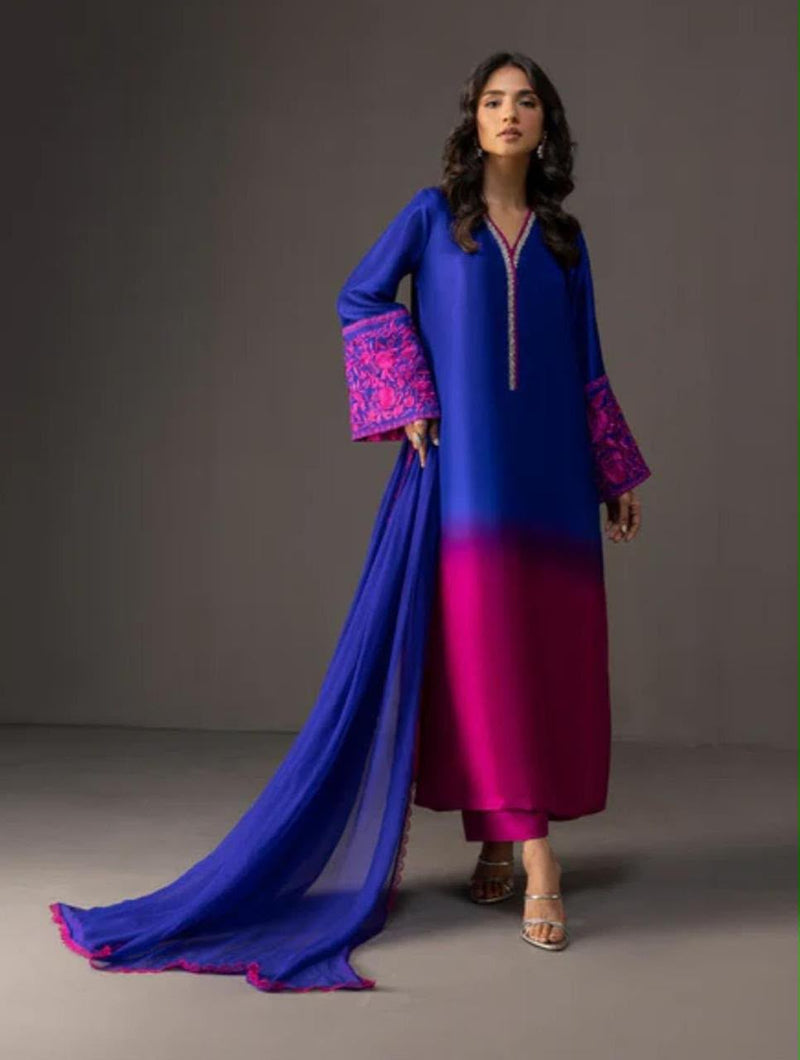 Maria B Silk Collection 2026 – 3-Piece Unstitched Suit