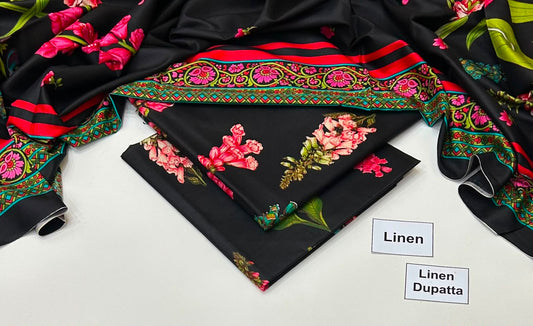 Maria B Linen Collection 2026 – Premium 3PC Unstitched Suit