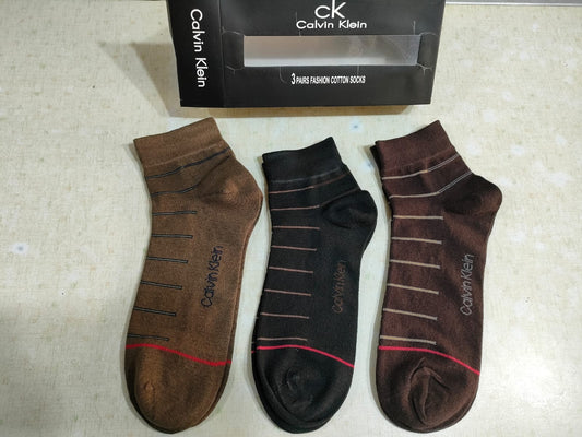 Premium Cotton Socks Pakistan - Formal Dress & Casual Ankle Socks Pack of 3