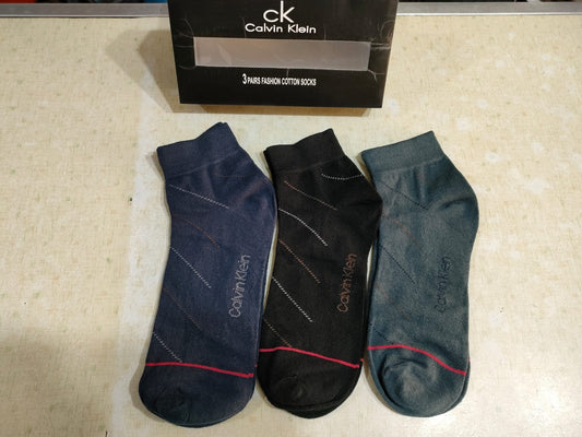 Premium Cotton Socks Pakistan - Formal Dress & Casual Ankle Socks Pack of 3