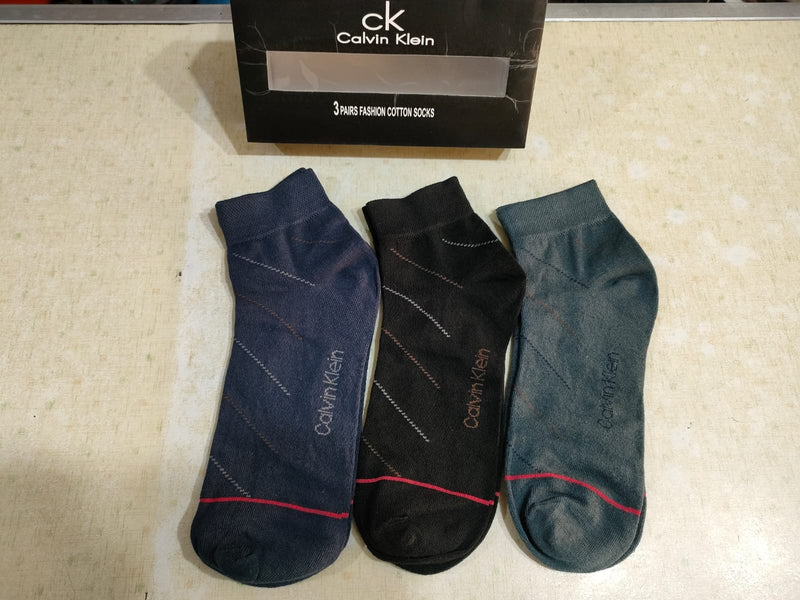 Premium Cotton Socks Pakistan - Formal Dress & Casual Ankle Socks Pack of 3